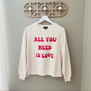Wildfox All You Need Is Love Sweater Sz Small